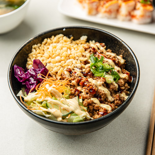 Crunchy Chicken Rice Bowl