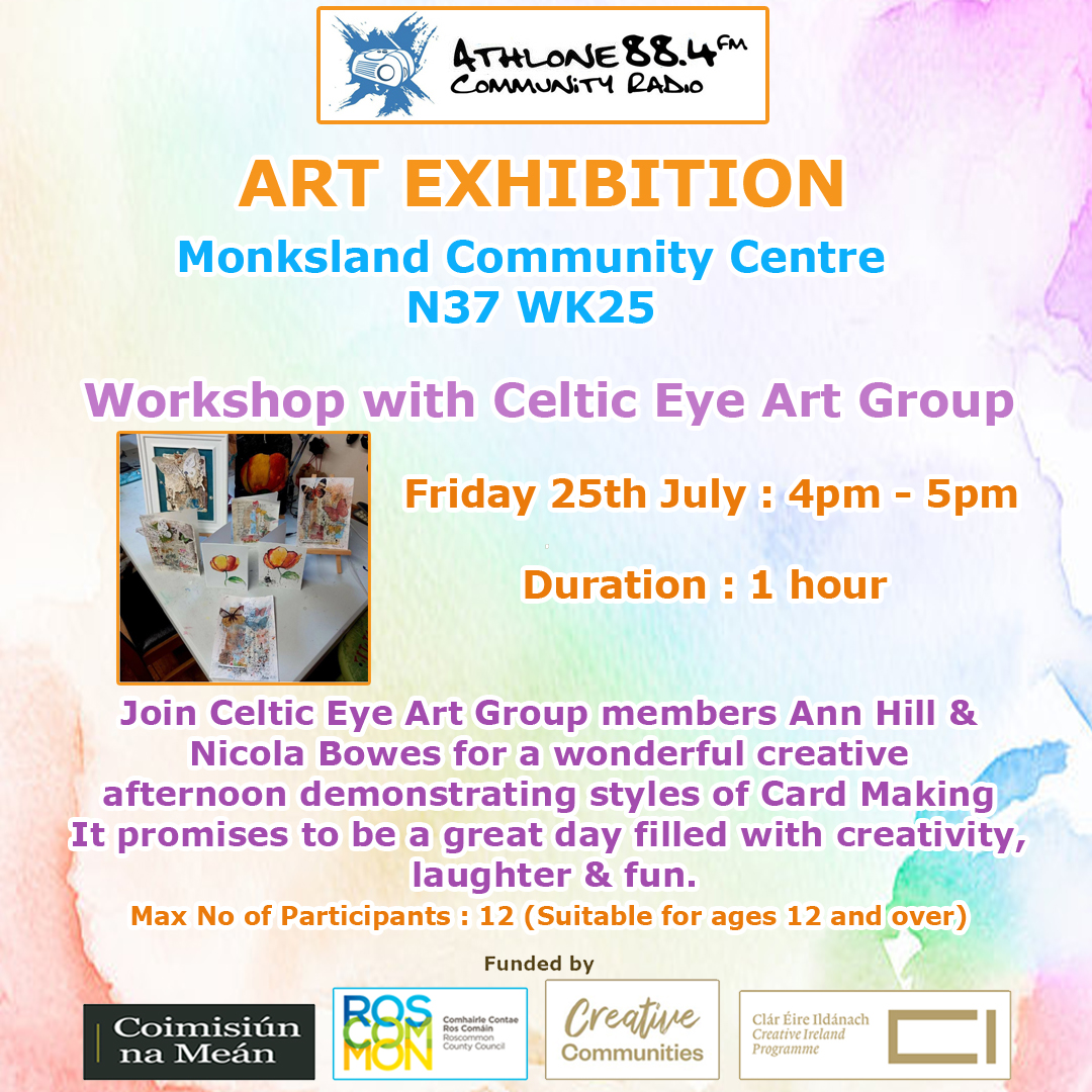 Art workshop with Celtic Eye Art Group’s Nicola Bowes and Ann Hill (12+)