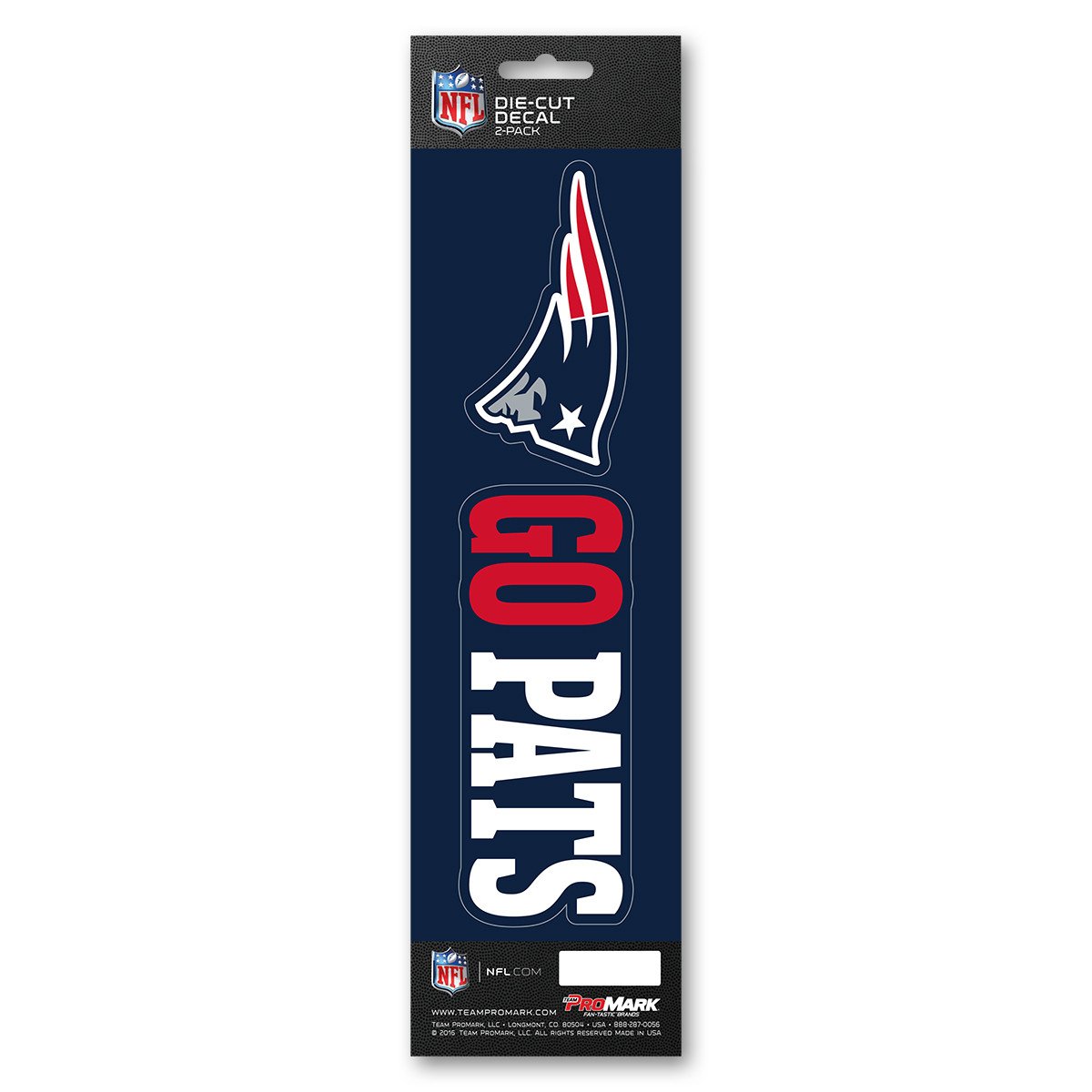 New England Patriots Slogan Die Cut Decal 2pk