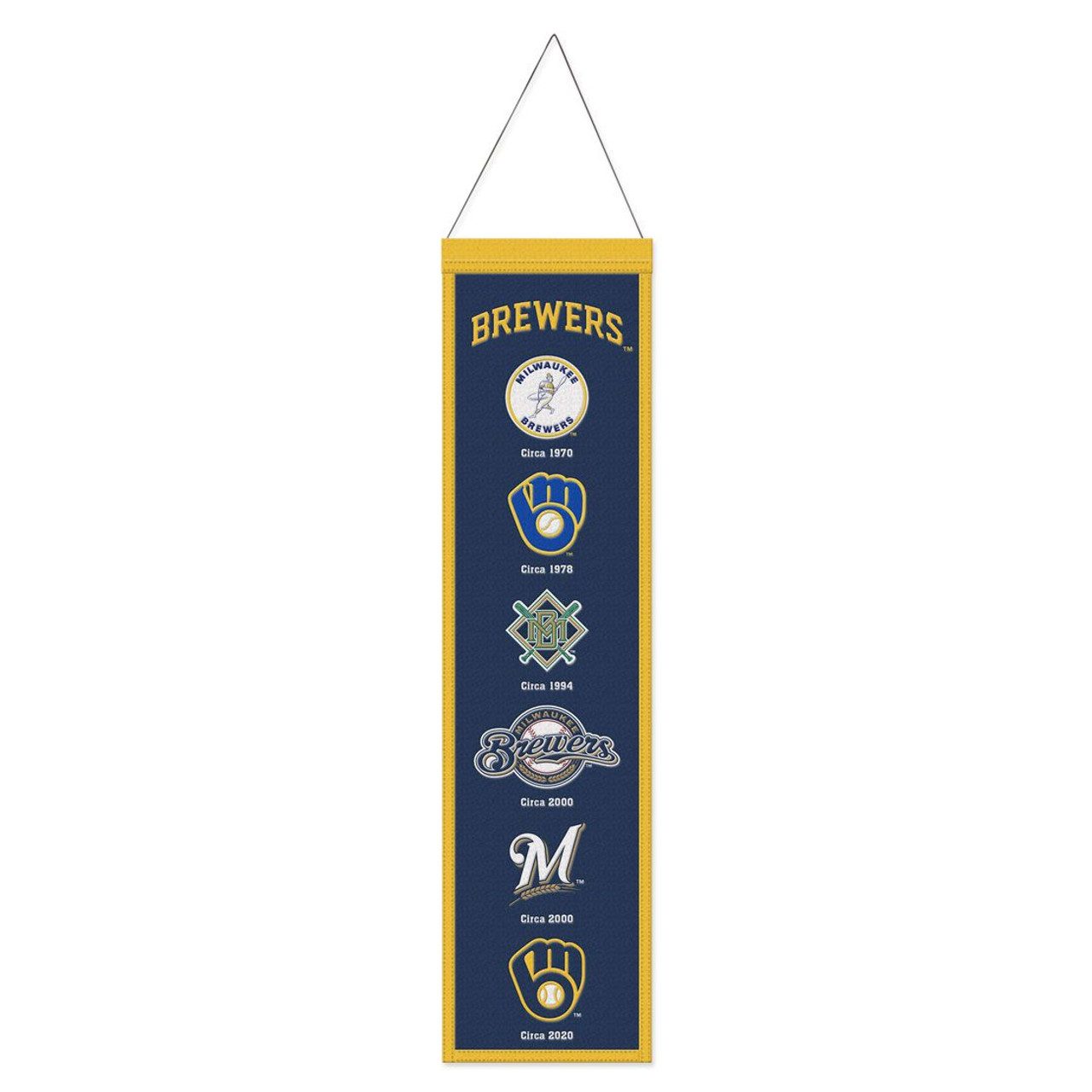 Milwaukee Brewers Wool Evolution Banner 8x32"