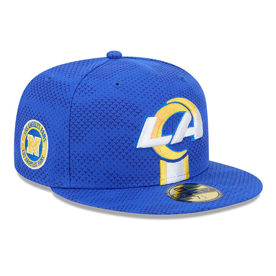 Los Angeles Rams 2024 New Era Royal Blue 59FIFTY Fitted Sideline Hat