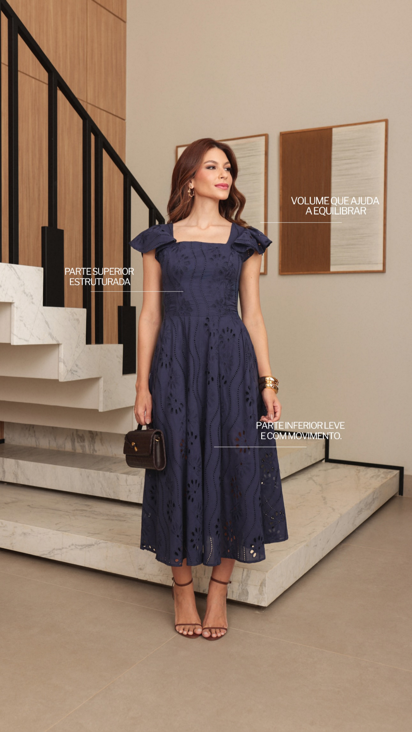 Vestido Doce Maria Midi em Laise com Babados