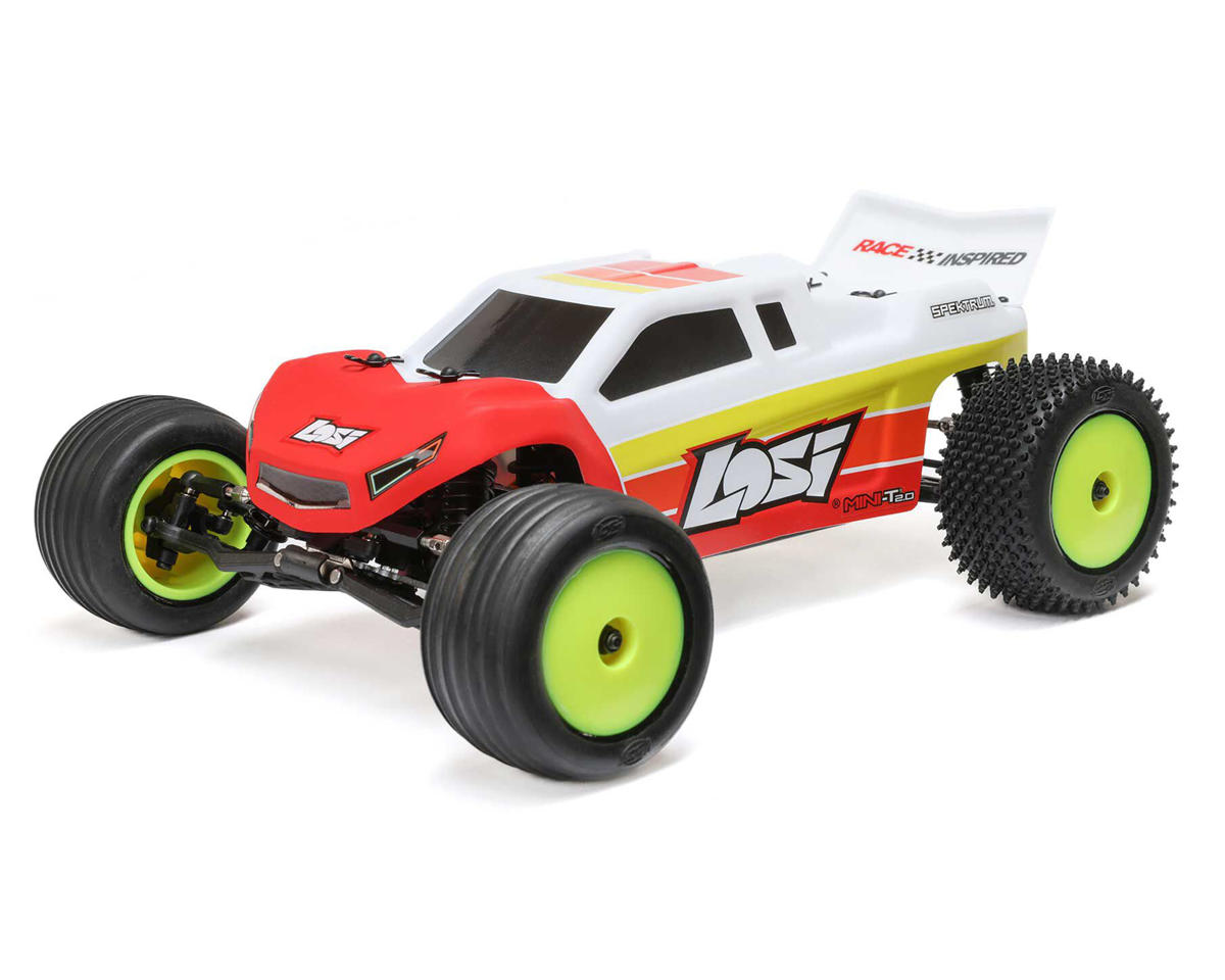 Mini T 2.0 Brushless 2WD Stadium Truck RTR, Red LOS-1056T1