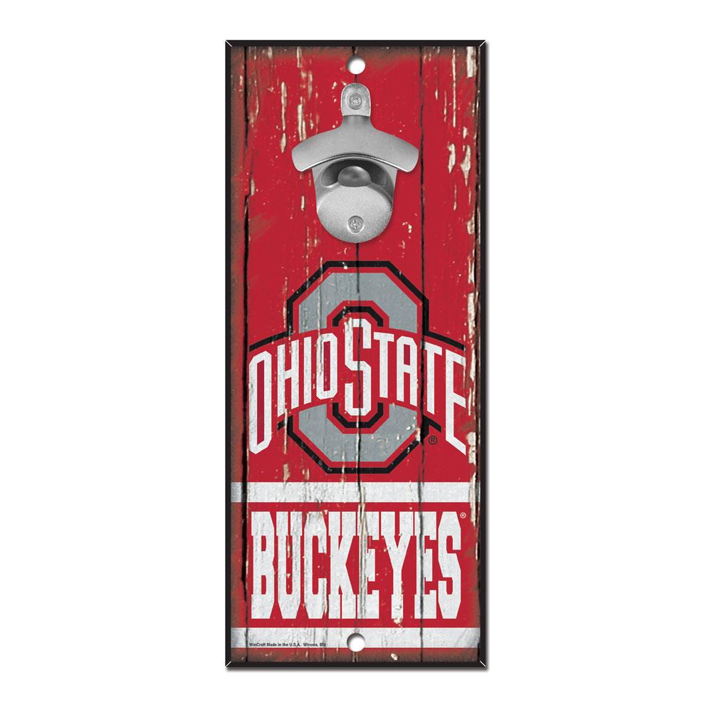 Ohio State Buckeyes Wood Bottle Opener 5x11"