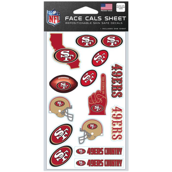San Francisco 49ers Face Cals Sheet
