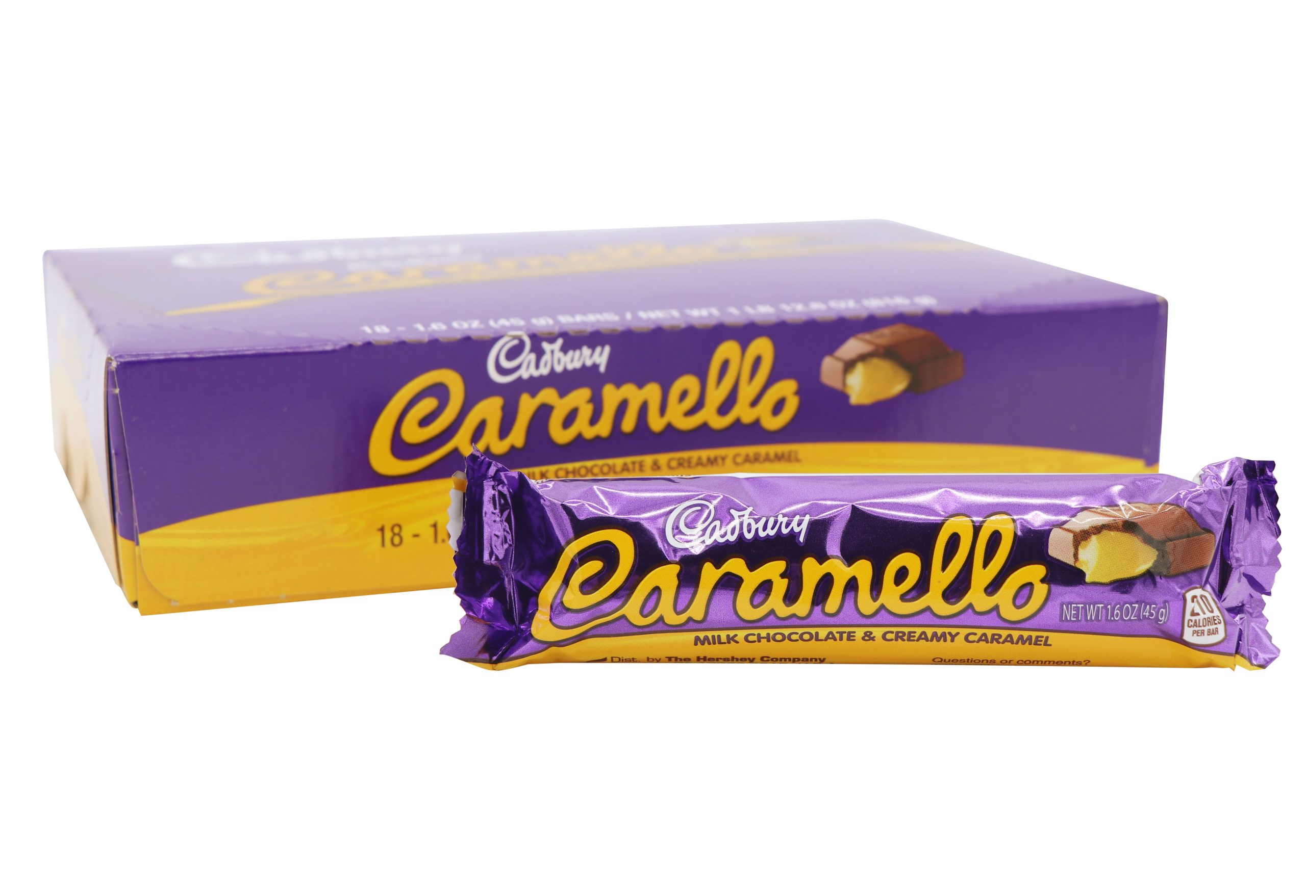 Cadbury Caramello Chocolate Caramel Candy Bar 1.6 oz 18 ct