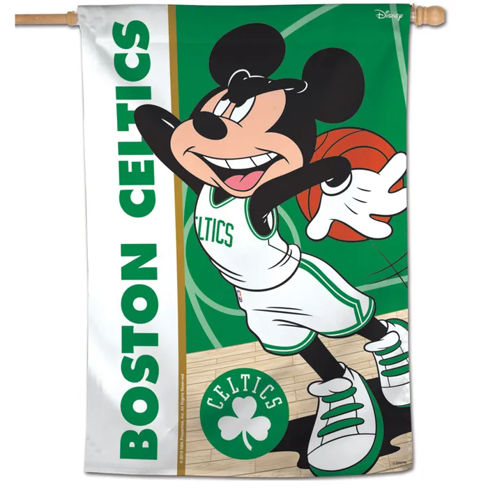 Boston Celtics Disney Theme Vertical House Flag 28x40"