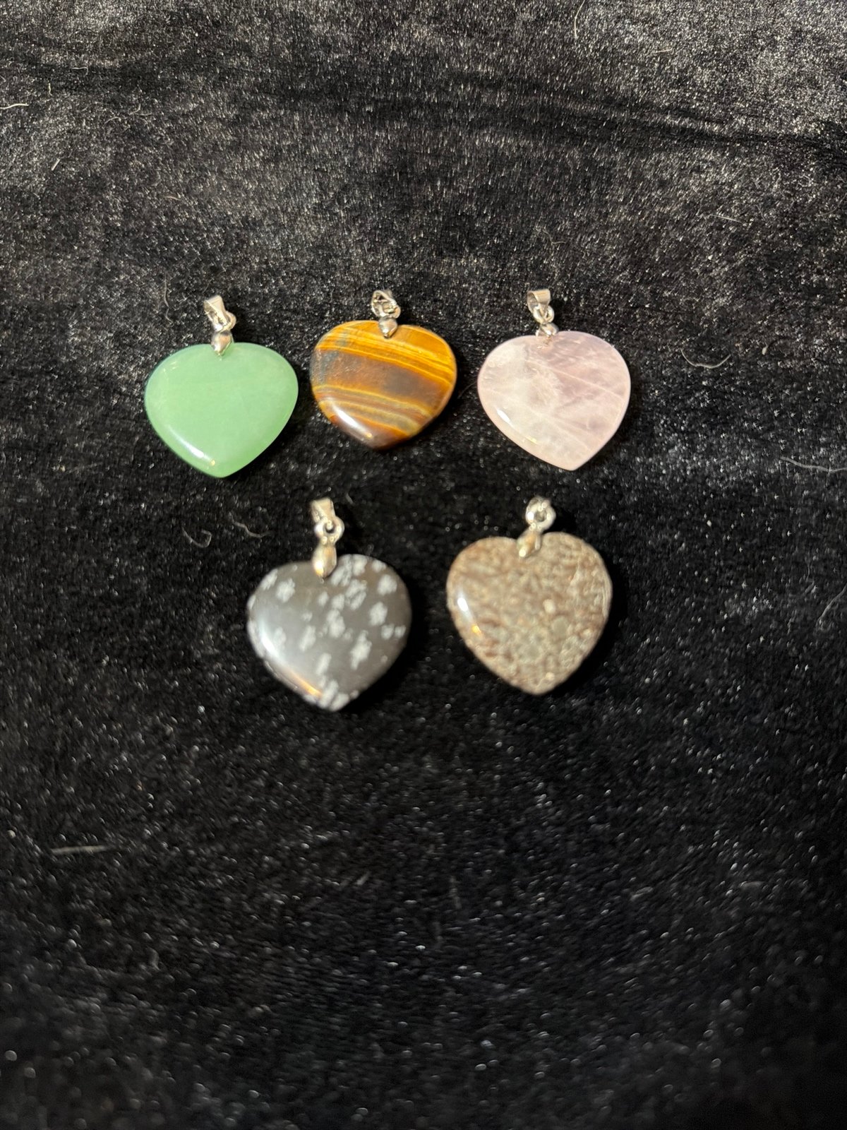 Amore 18K GP Gold Semi Precious Stone (5) pendants