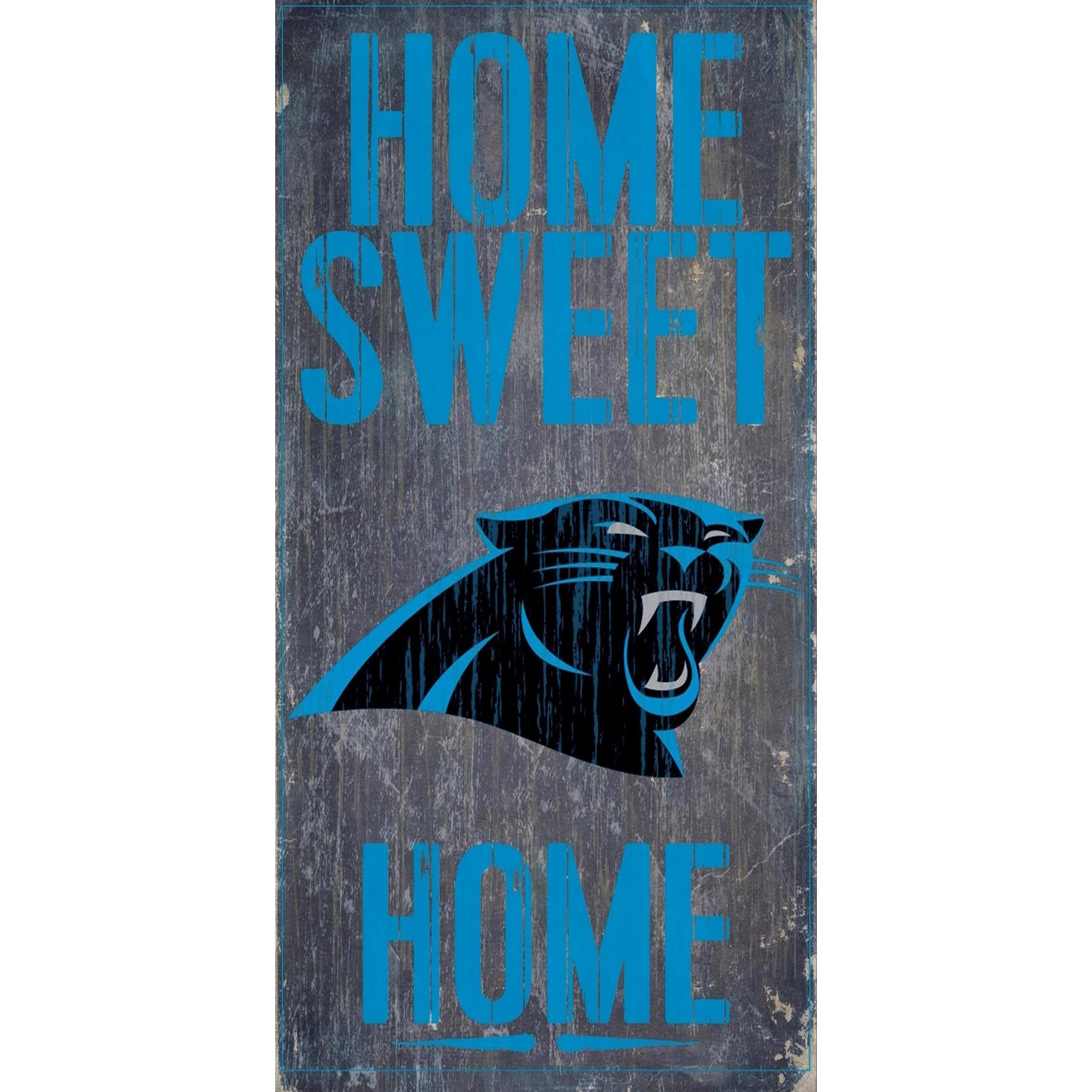 Carolina Panthers Wood Home Sweet Home Sign 6x12"