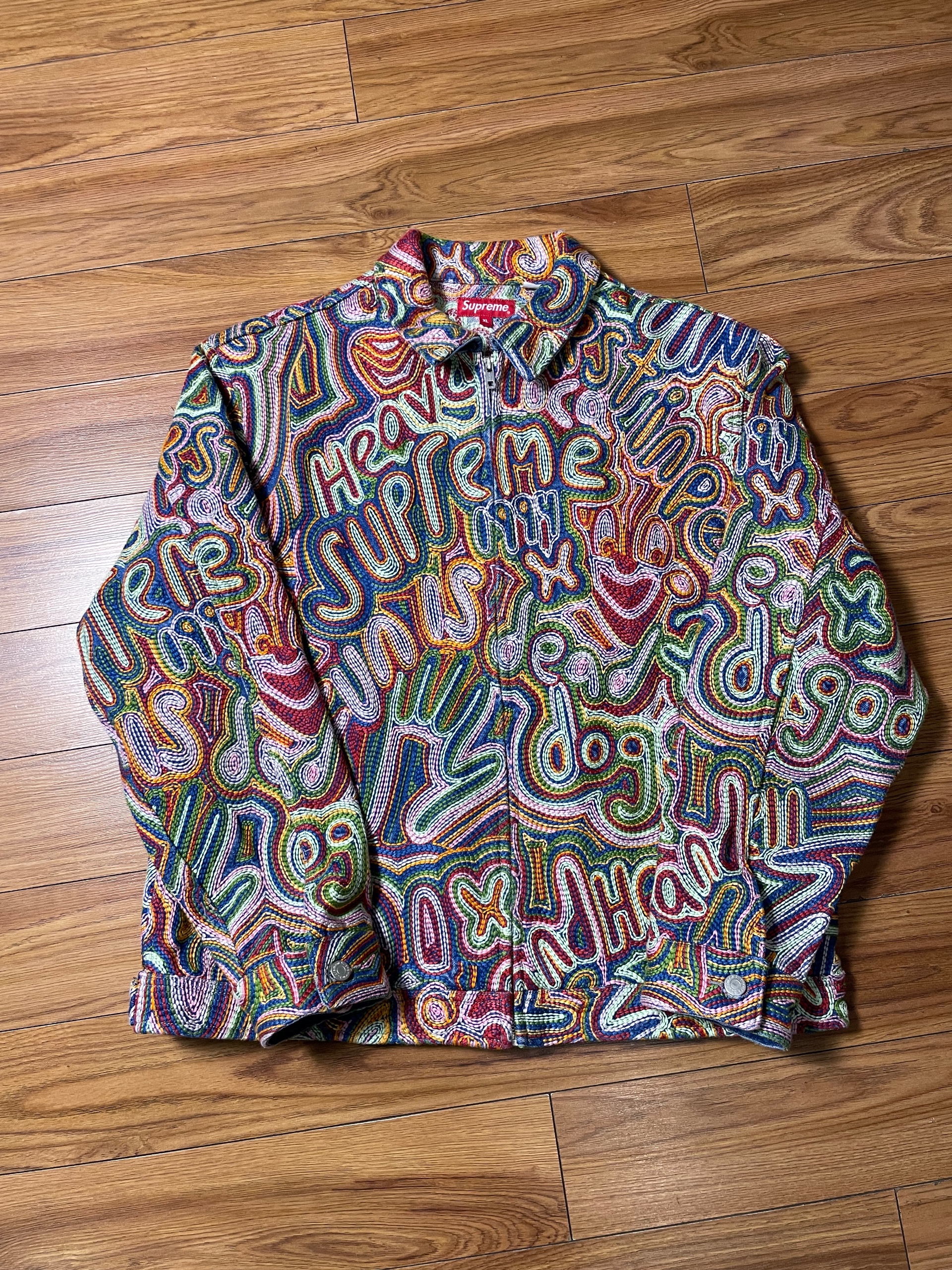 Supreme Chainstitch Denim Jacket 'Multicolor' ( USED )