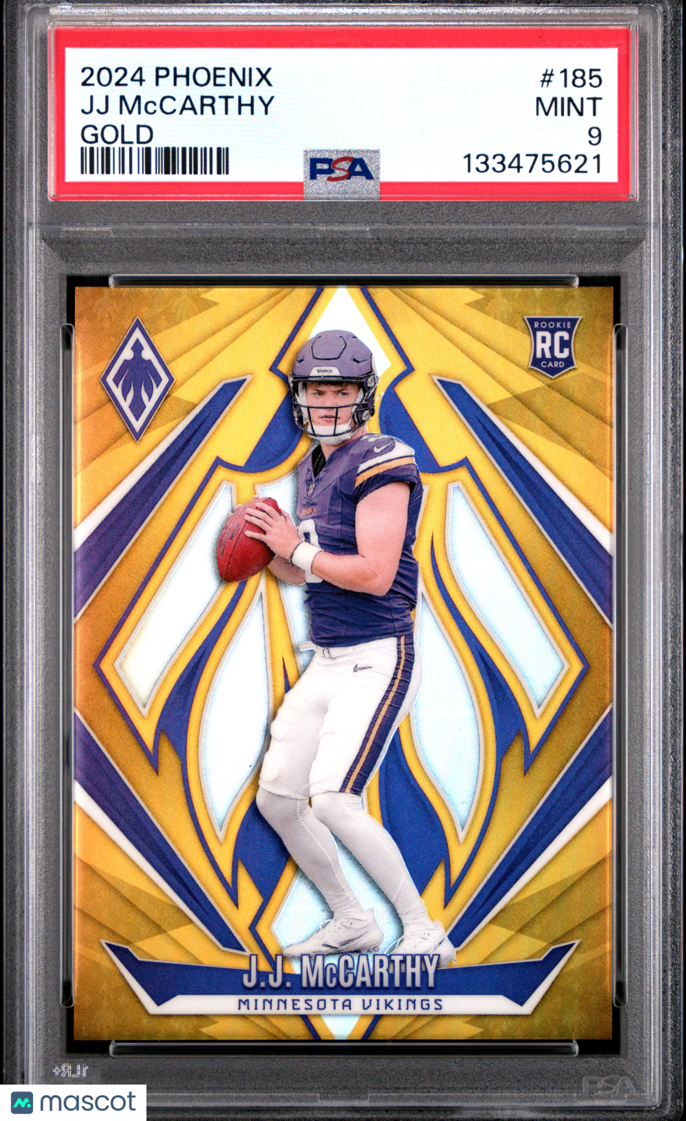 2024 Panini Phoenix JJ Mccarthy #185 Gold PSA 9
