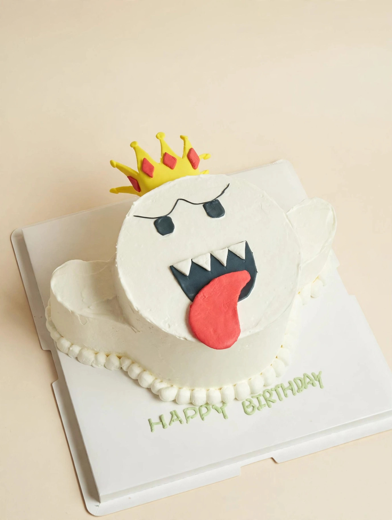 King Boo Crown Cake — HoneyMe Bakery, Bellevue