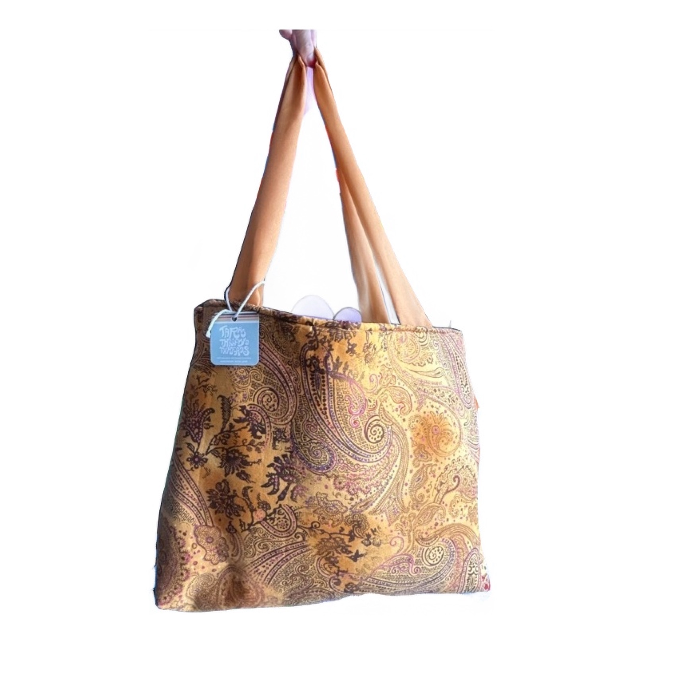 Orange Boho Tote Tara's Thrifty Threads Artist