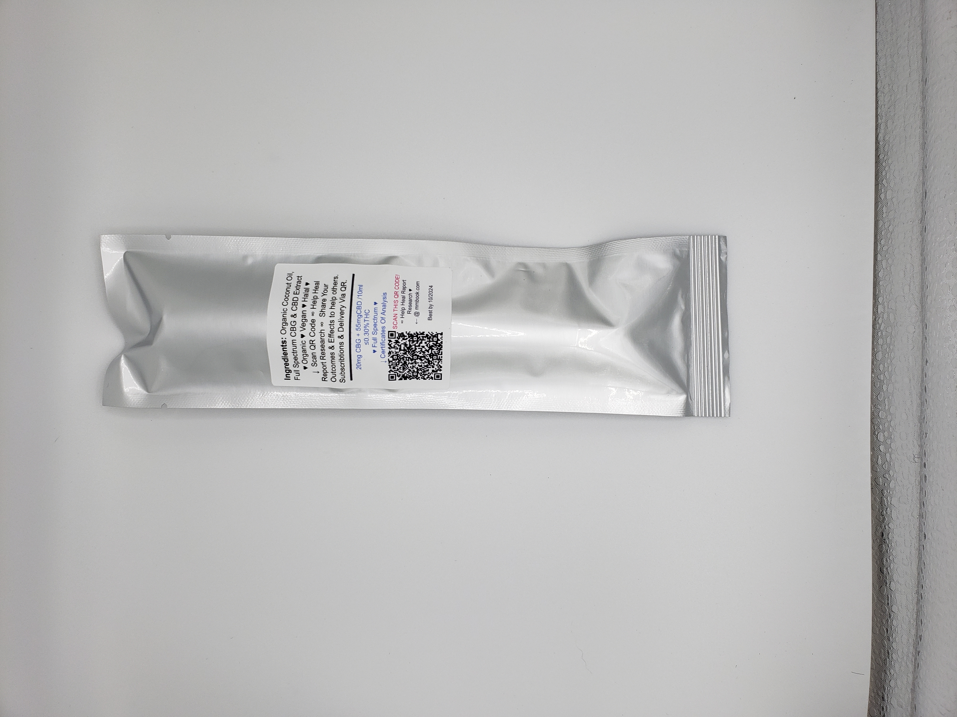 ? Tincture ∞ 20mg CBG & 55mg CBD + Coconut Oil + ♥ / 10ml