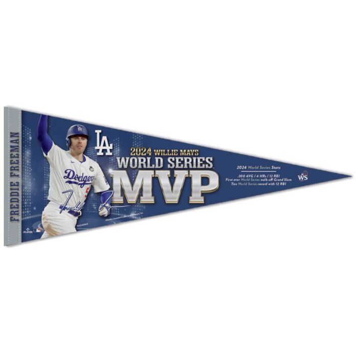 Los Angeles Dodgers Freddie Freeman 2024 World Series MVP Premium Pennant 12x30"