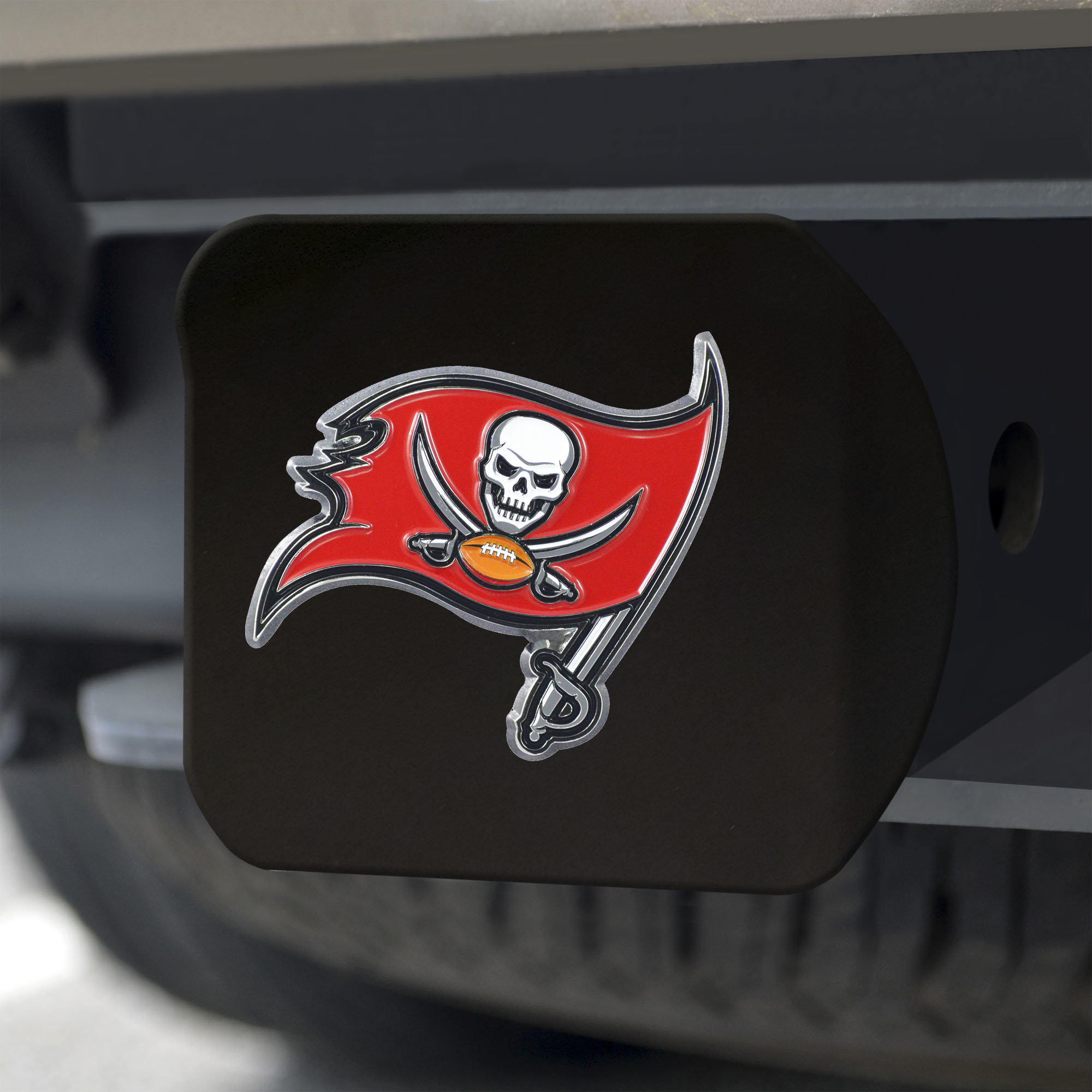 Tampa Bay Buccaneers Black Chrome Hitch Cover