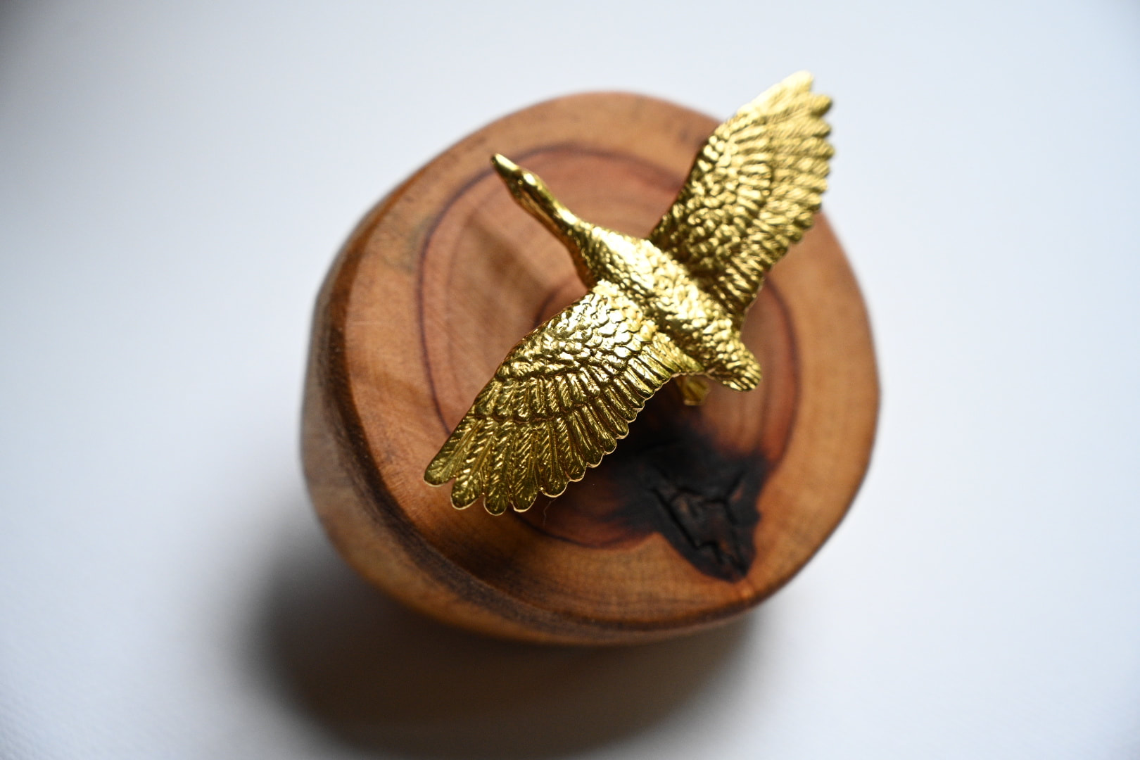 Mounted Bronze Goose