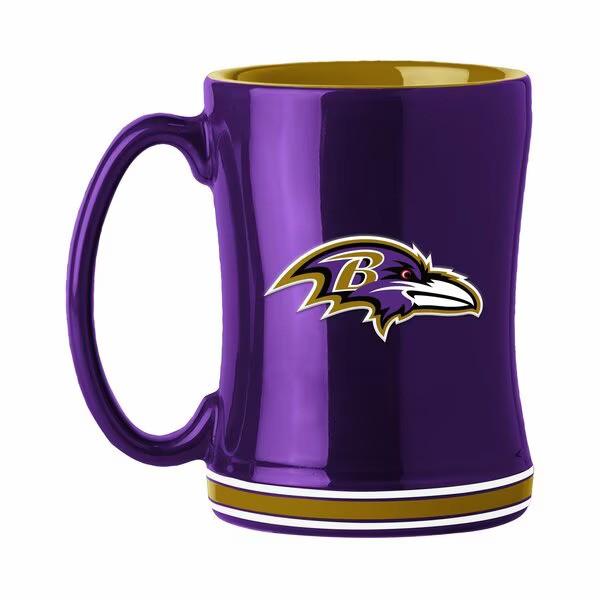 Baltimore Ravens Sculpted Coffee Mug 14oz