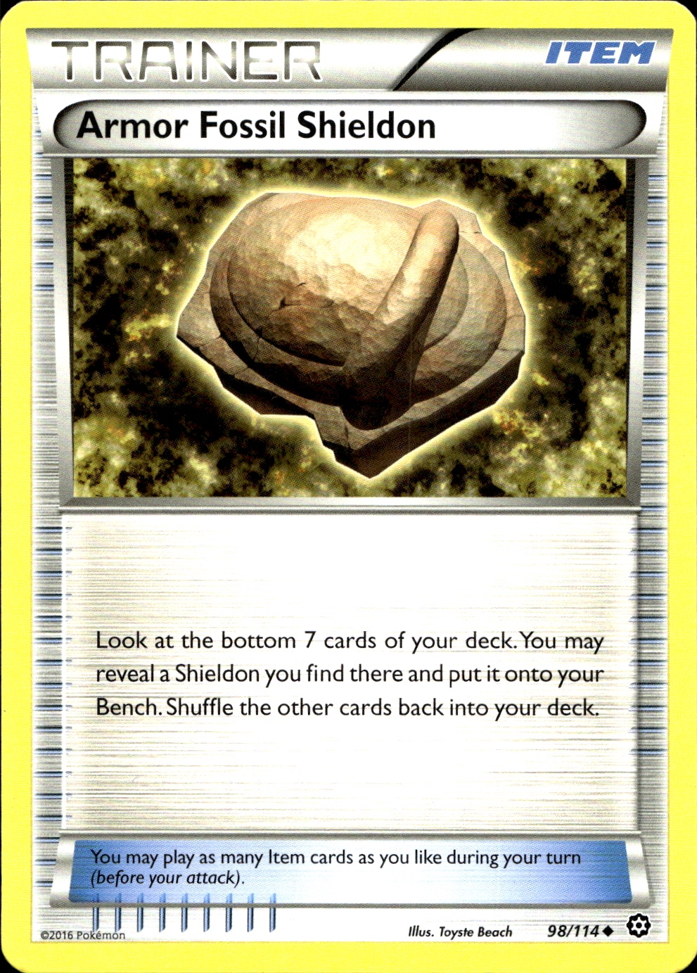 Armor Fossil Shieldon - XY11 98