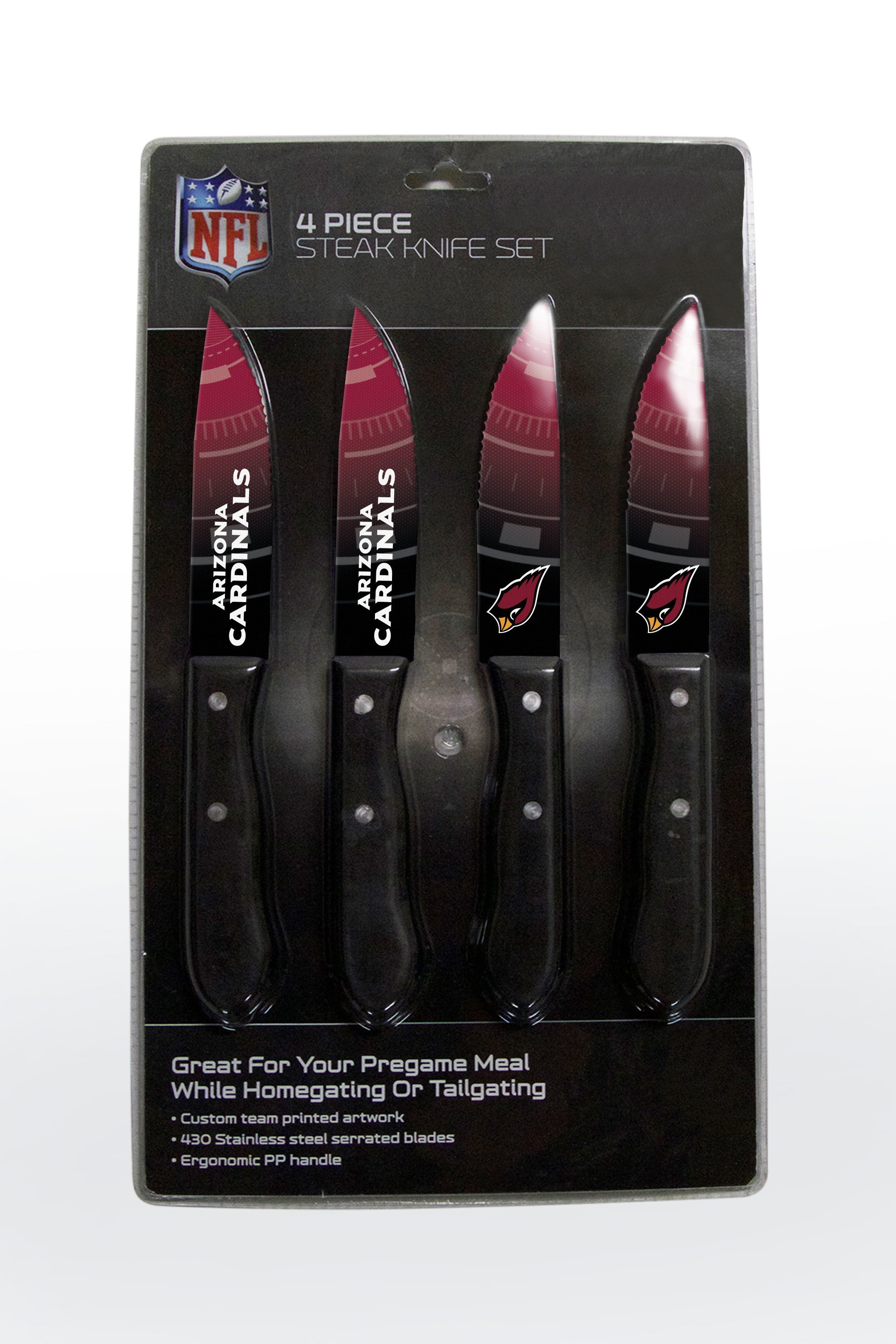 Arizona Cardinals Steak Knife 4 Pack Set