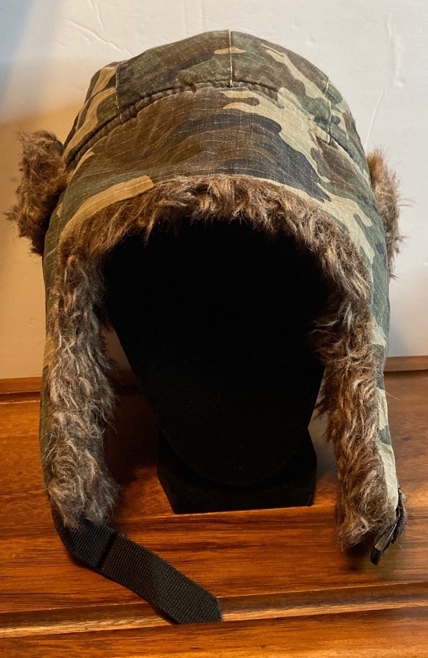 Urban Pipeline Faux Fur Trapper Hat Camouflage One Size Preowned