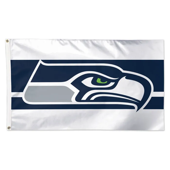 Seattle Seahawks Deluxe Away Stripes Flag 3x5'