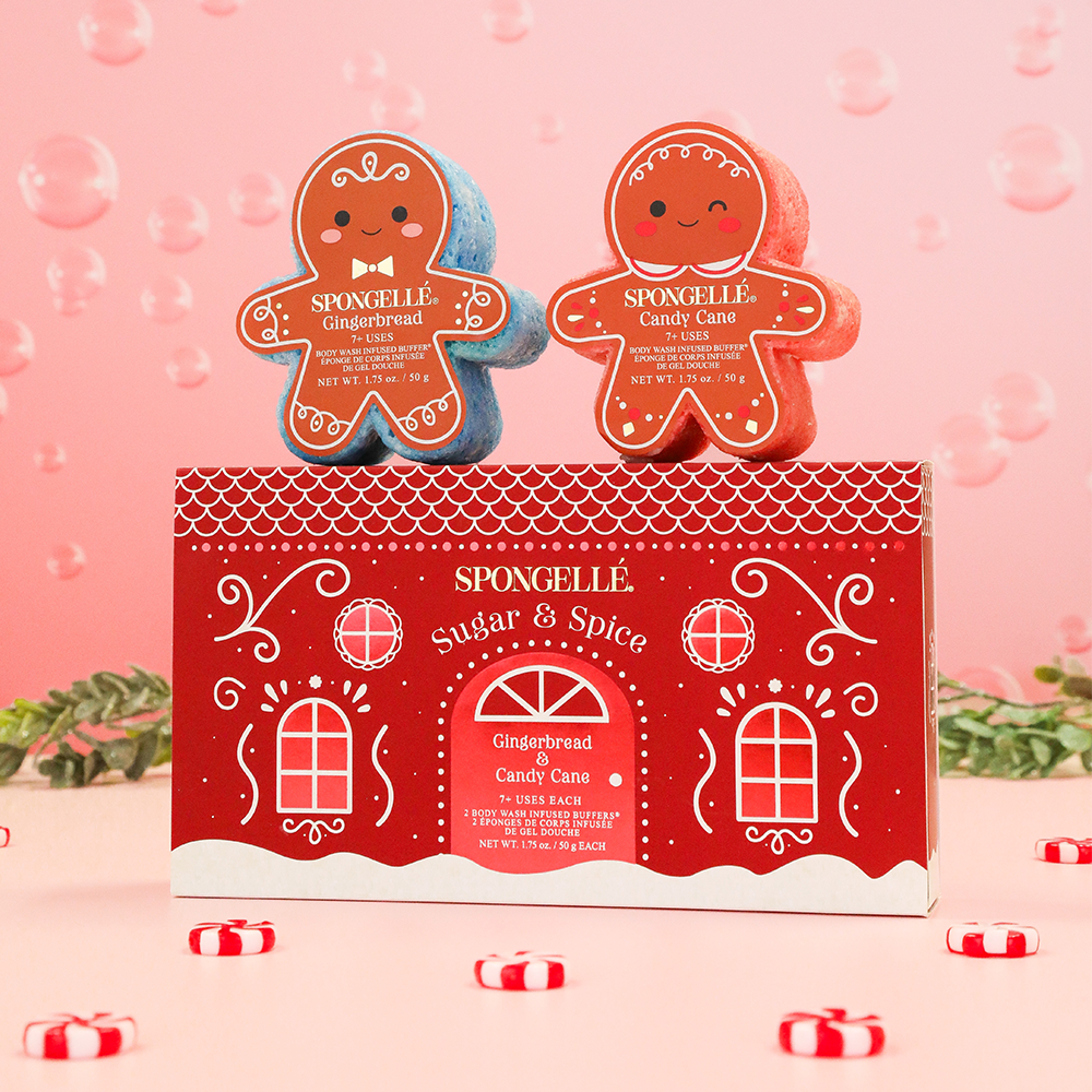 Spongellé Sugar & Spice Gingerbread Holiday Gift Set