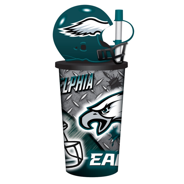 Philadelphia Eagles Helmet Cup with Straw 32oz
