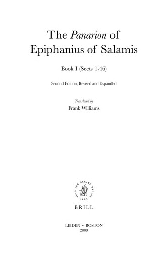 Cover of The Panarion of Epiphanius of Salamis: Sects 1-46 (1) (Nag Hammadi and Manichaean Studies, 63)