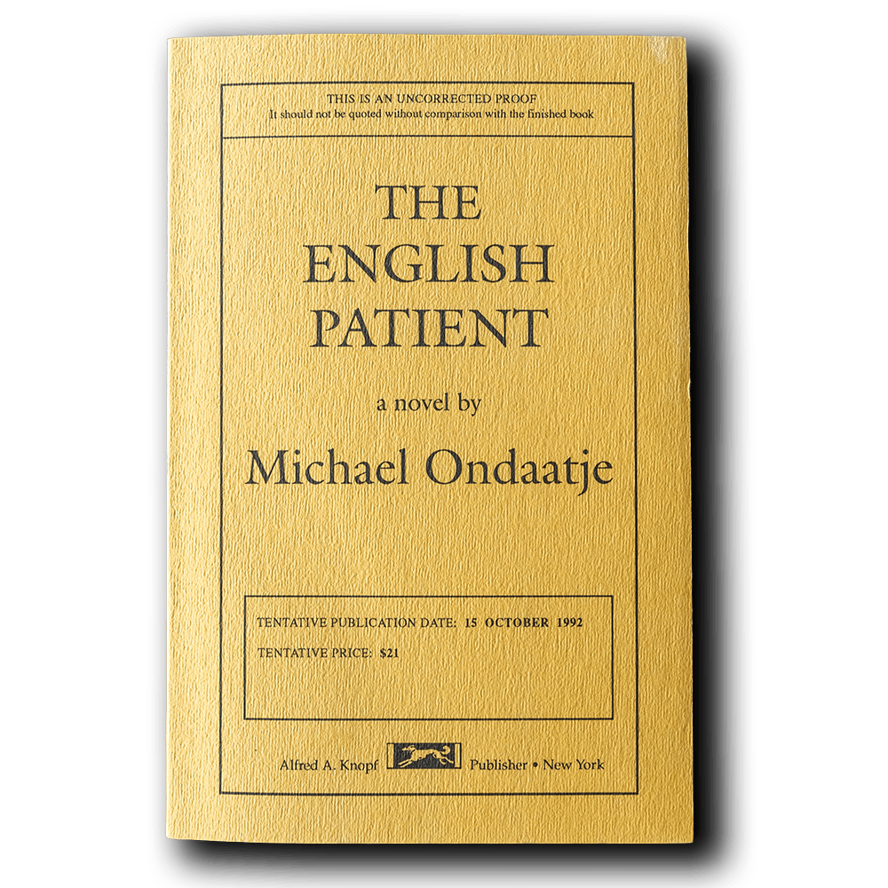 Ondaatje, Michael -- The English Patient Proof [Book]