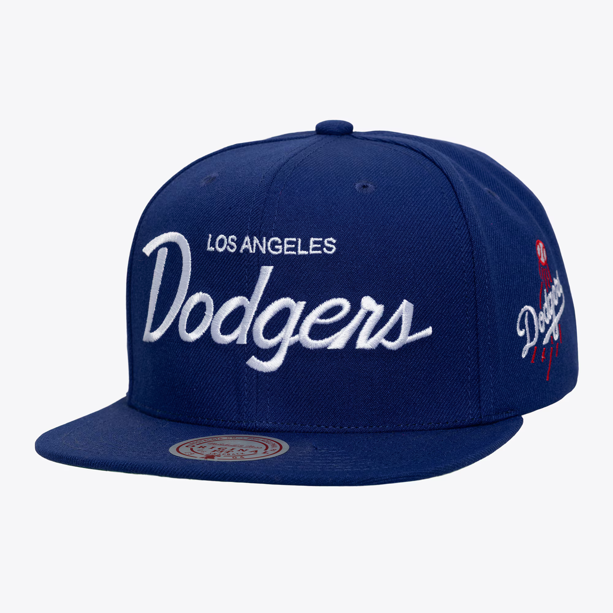 Los Angeles Dodgers Royal Head Coach Mitchell and Ness Snapback Hat