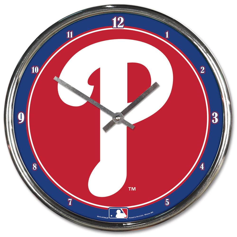 Philadelphia Phillies Round Chrome Wall Clock