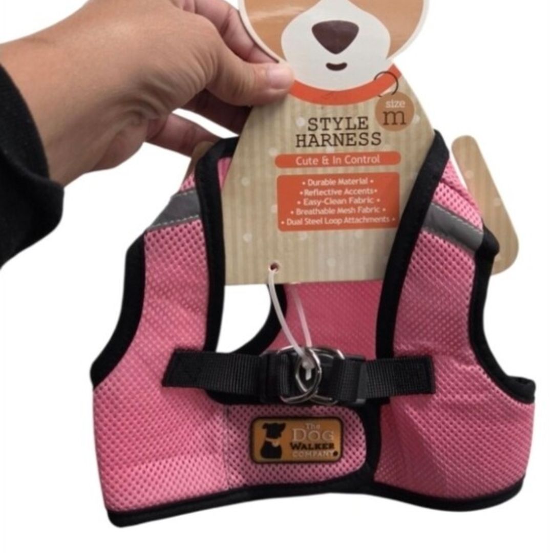 The Dog Walker Company Style Harness Pink New