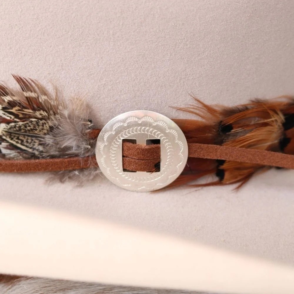 Willow -  1.25" Slotted Stamped Concho .925