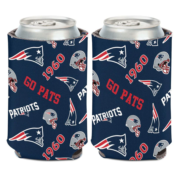 New England Patriots Scatterprint Can Cooler