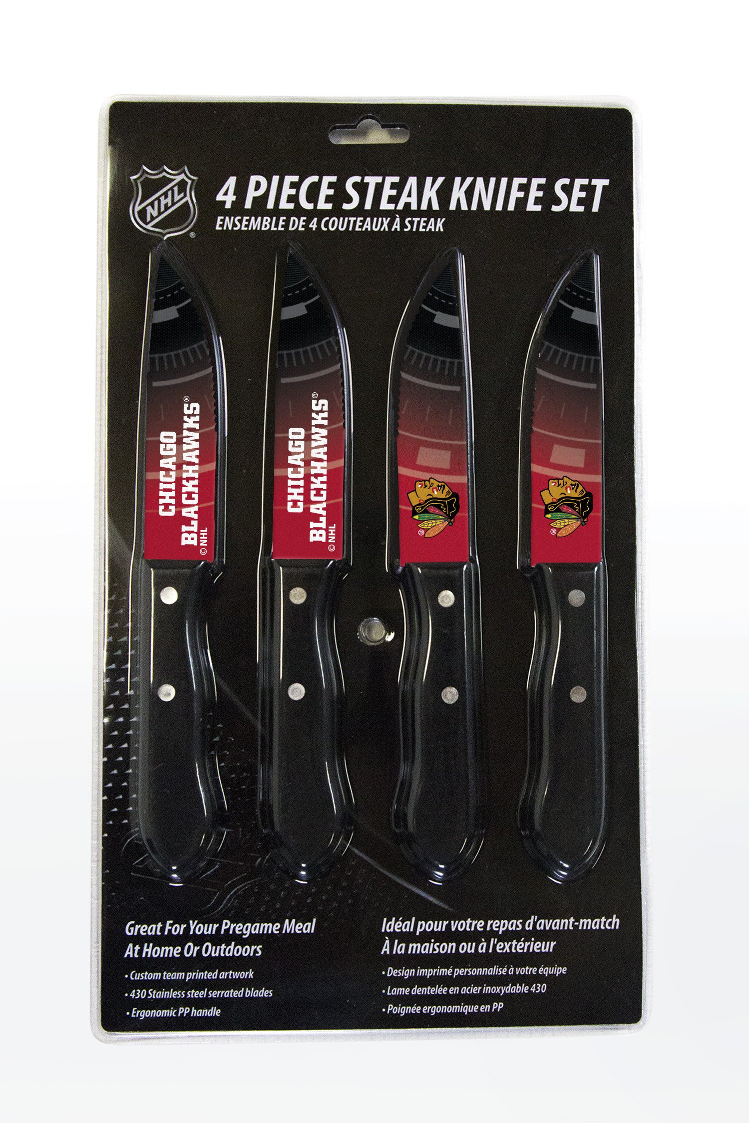 Chicago Blackhawks Steak Knife 4 Pack Set