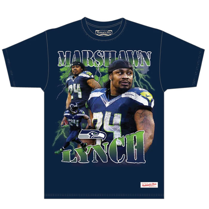 Seattle Seahawks Marshawn Lynch Mitchell and Ness Legendary Shirt