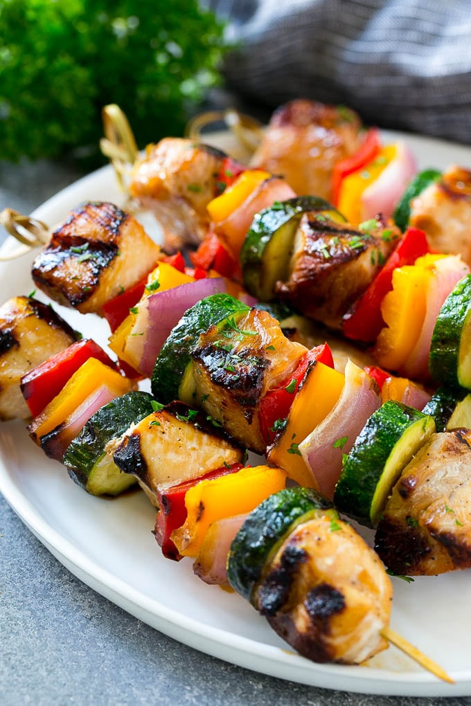 Hawaiian Teriyaki Chicken Skewers