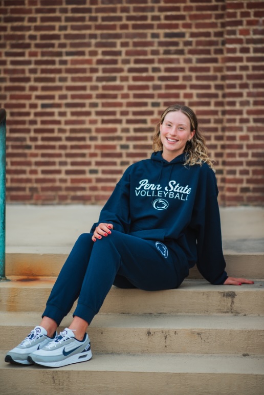 Navy Script Hooded Sweatshirt