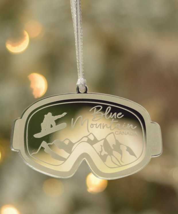Ski Goggles Mirrored Acrylic Vail Ornament