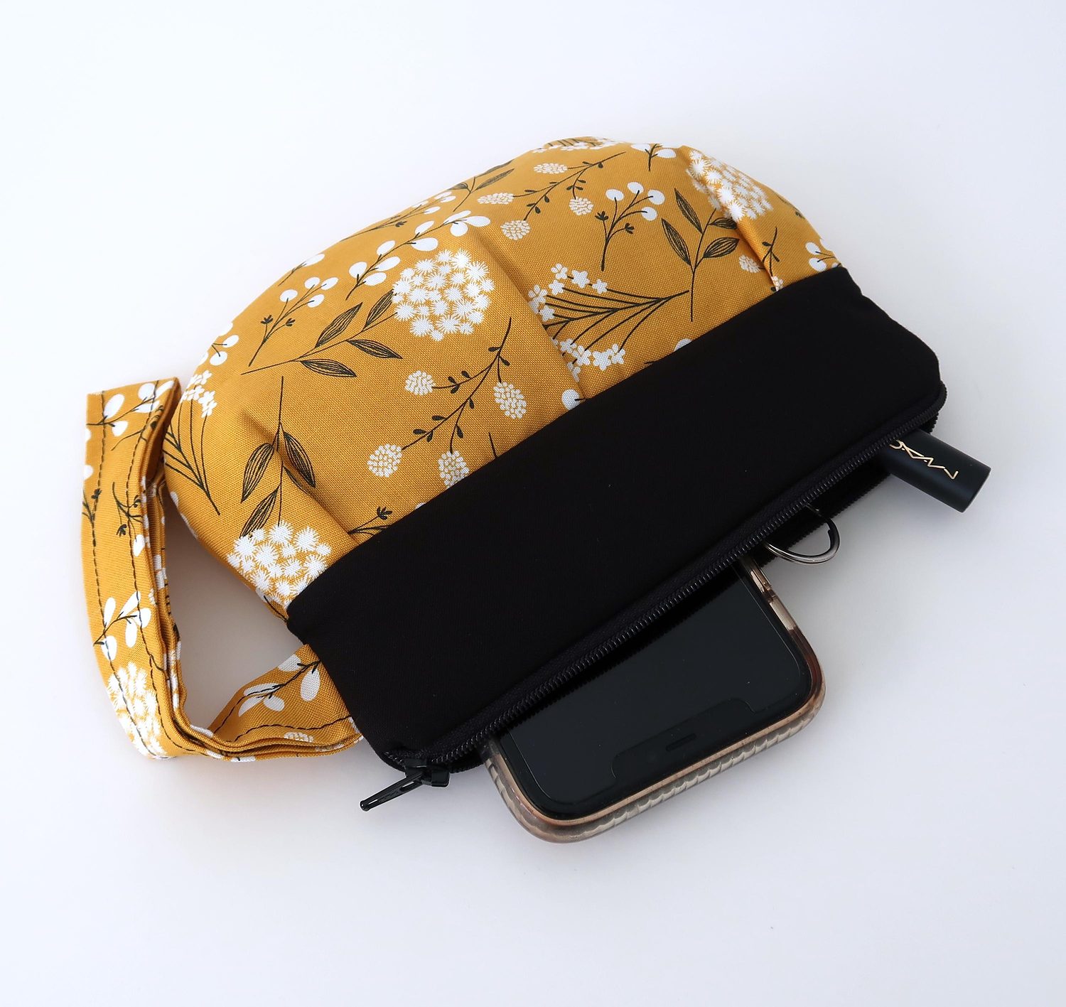 Pleated Wristlet – Mustard Woodland, photo 2 of 5