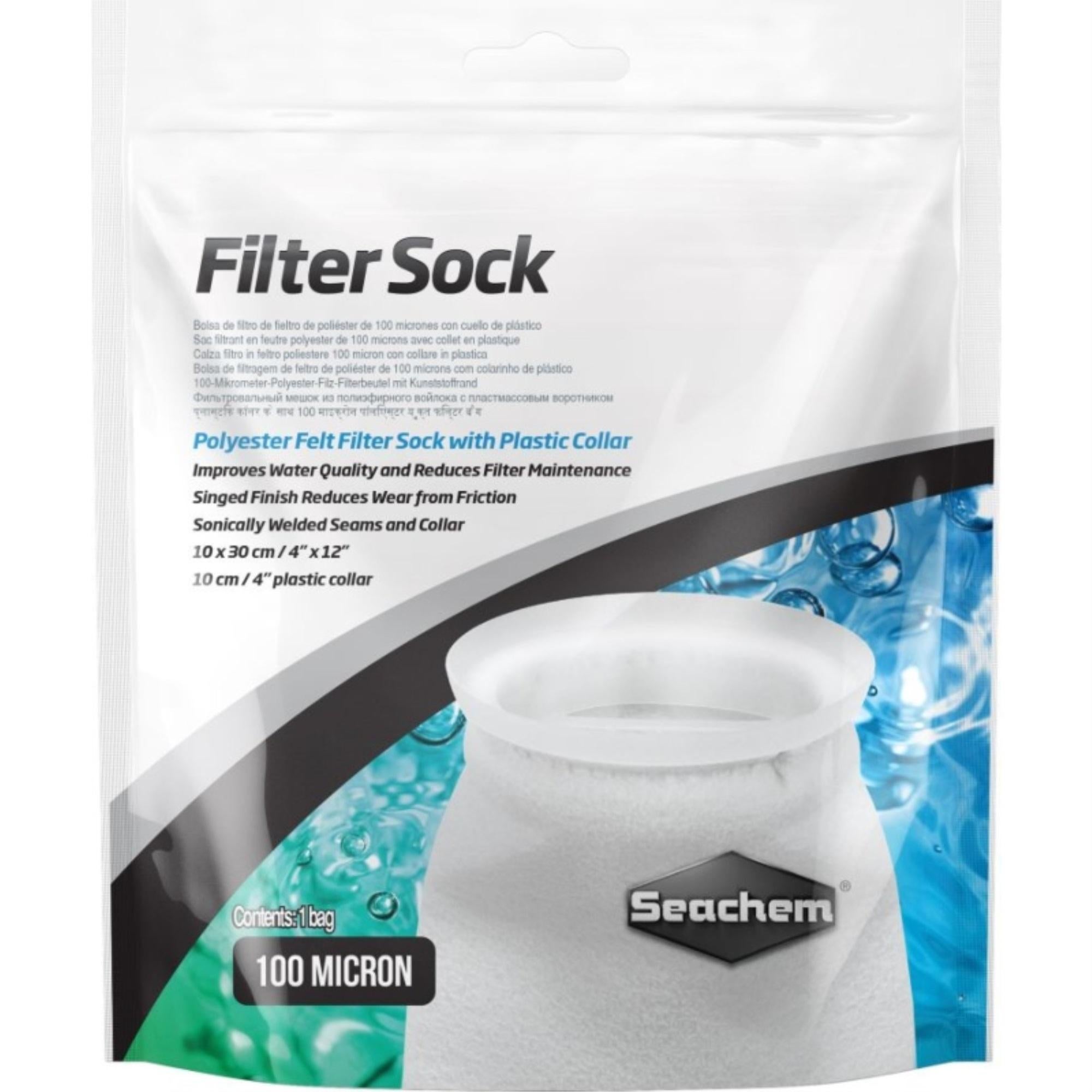 Filter Socks4" 100 micron  Fit onto any Standard Sump or Overflow System for Collared Filter