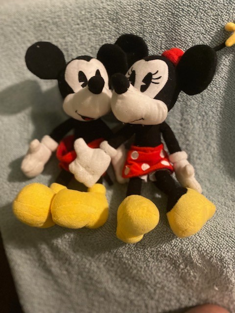Vintage Disney Holiday Minnie & Mickey Mouse Retro Stuffed Toys
