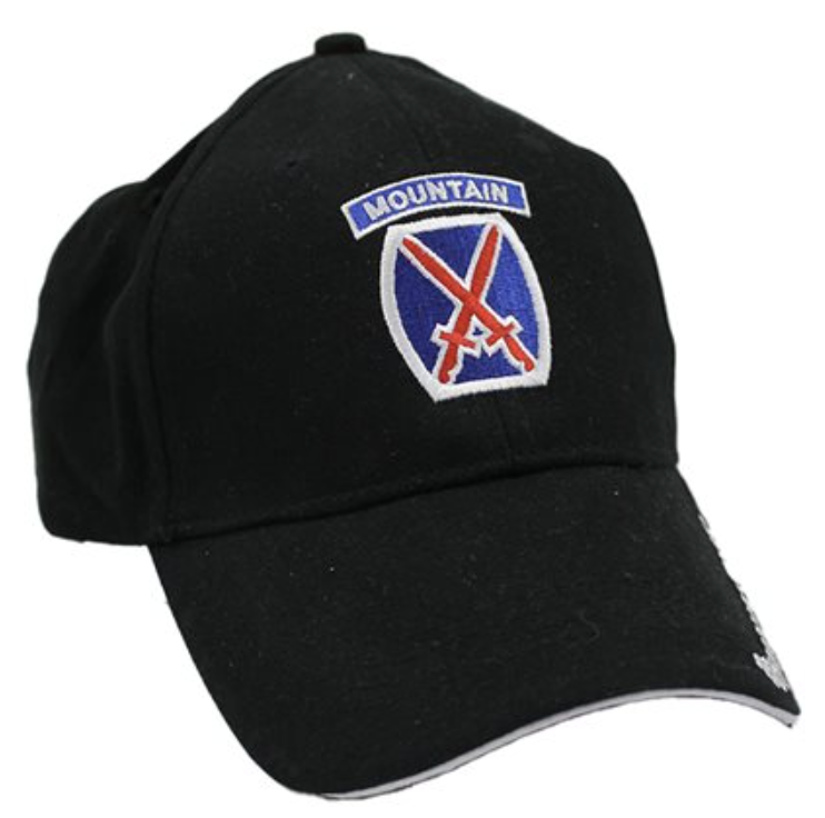 10th Mountain Division Logo Hat Black