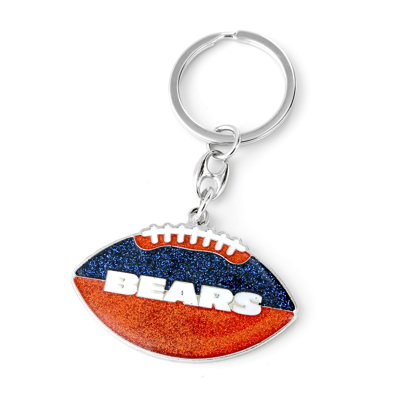 Chicago Bears Glitter Football Keychain
