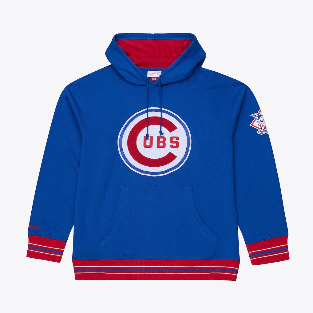 Chicago Cubs Royal Blue Playoff Win Mitchell and Ness Hooded Sweatshirt
