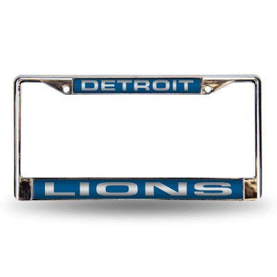 Detroit Lions Laser Chrome License Plate Frame
