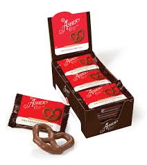 Asher's Milk Chocolate Smothered Pretzels 18 Count Box 1 Piece Each Tray