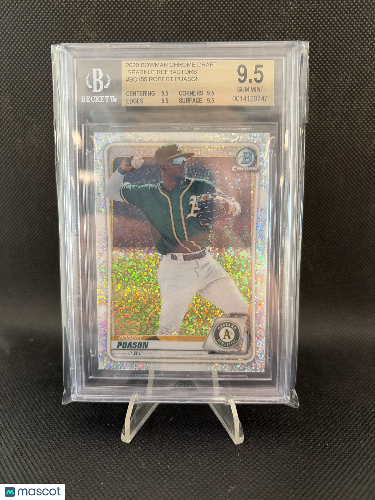 2020 Bowman Chrome Draft Sparkle Refractors Robert Puason BGS 9.5