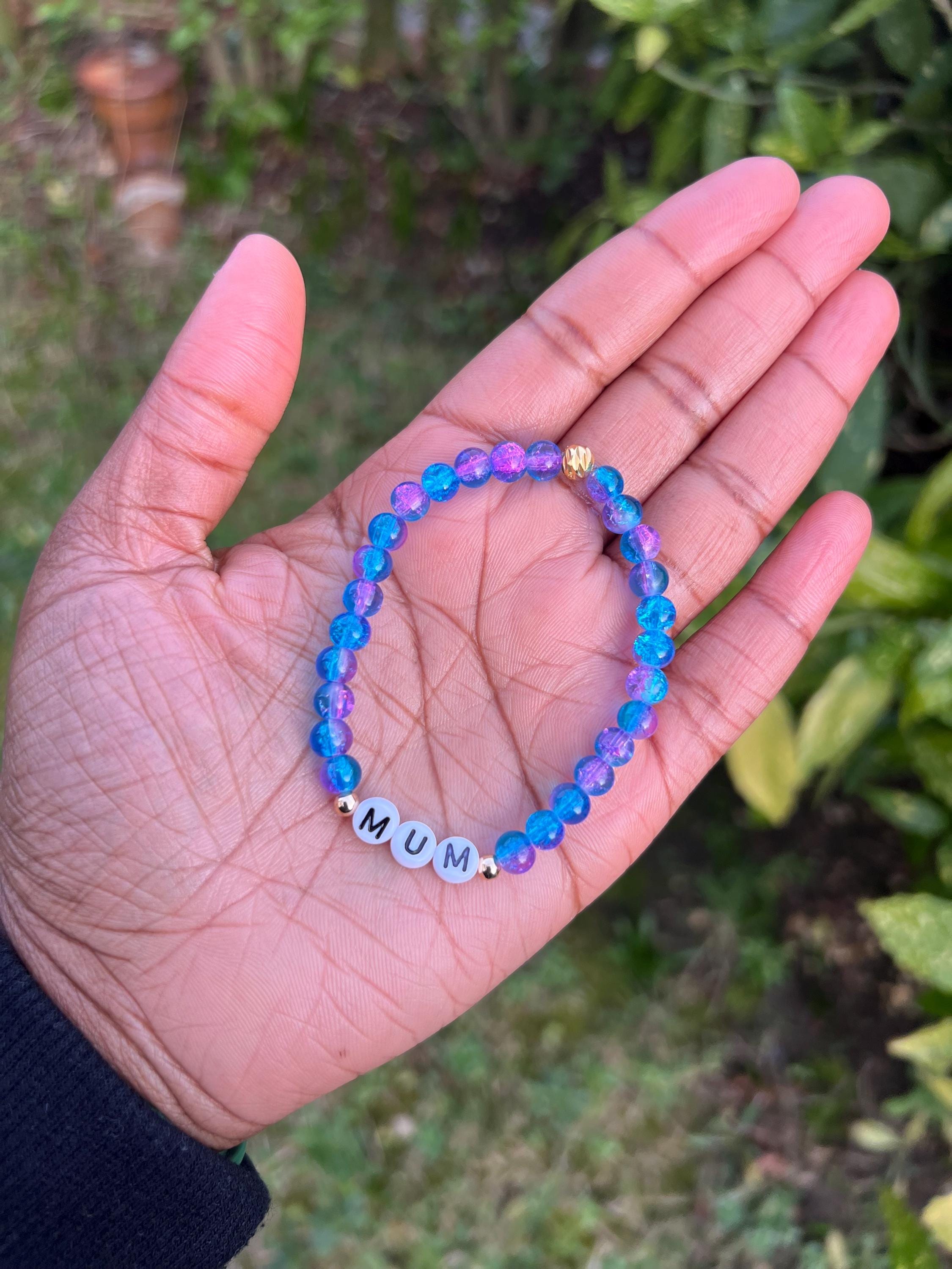 Personalized Beaded Name Bracelet: Custom Letter Word Jewelry, Mother’s Day gift view 8